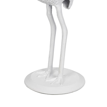 Blanche 25" Classic Mid-Century Glass Top Flamingo End Table